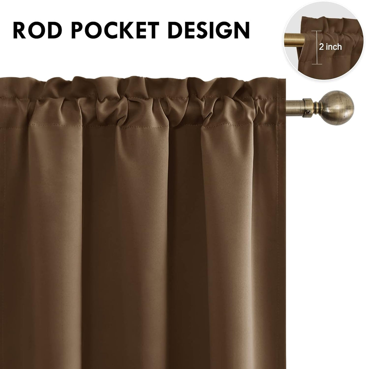 DWCN Blackout Curtains – Thermal Insulated, Energy Saving & Noise Reducing Bedroom and Living Room