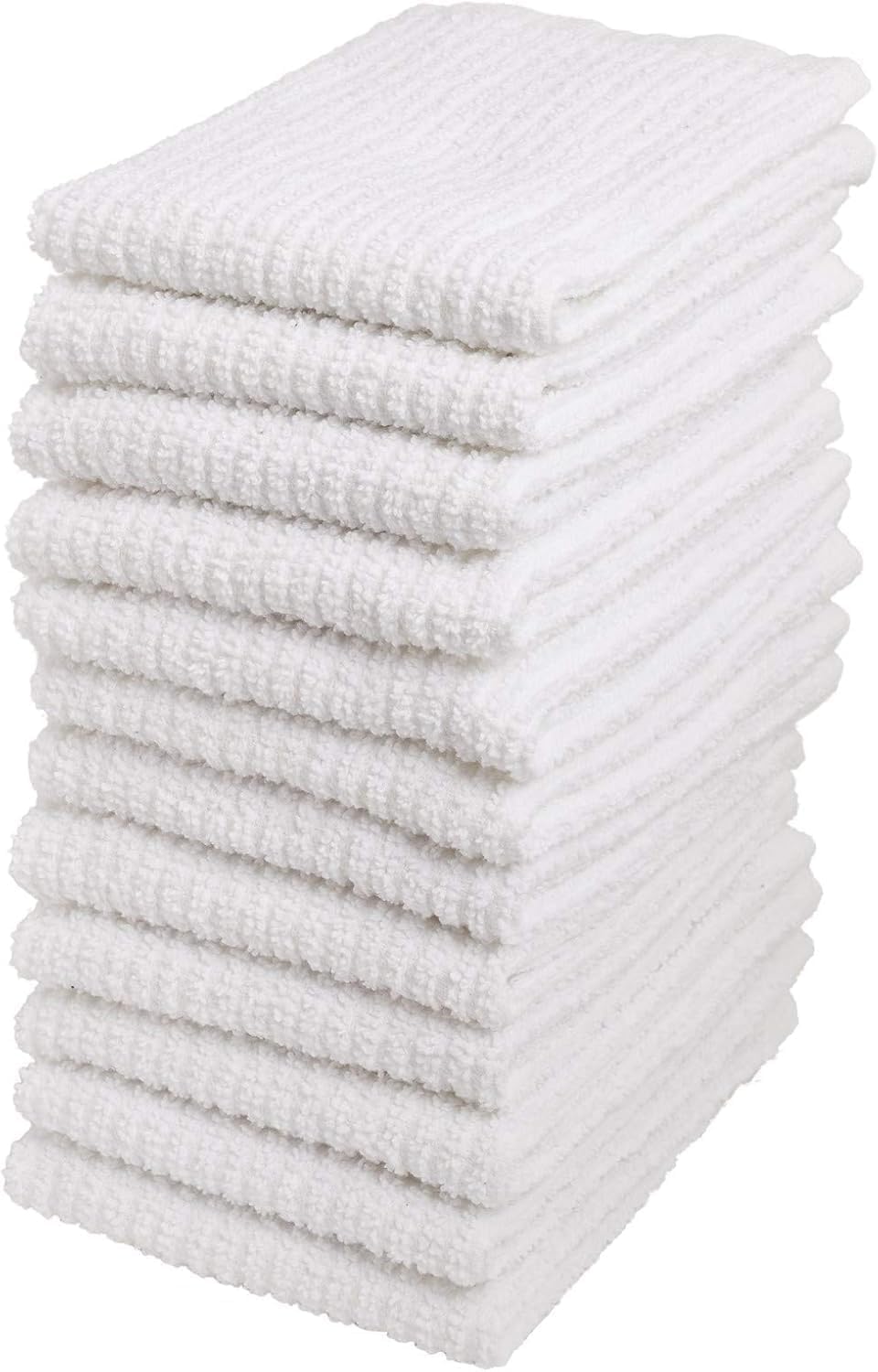Bar Mop Cleaning Kitchen Dish Cloth Towels,100% Cotton, Machine Washable, Everyday Kitchen Basic
