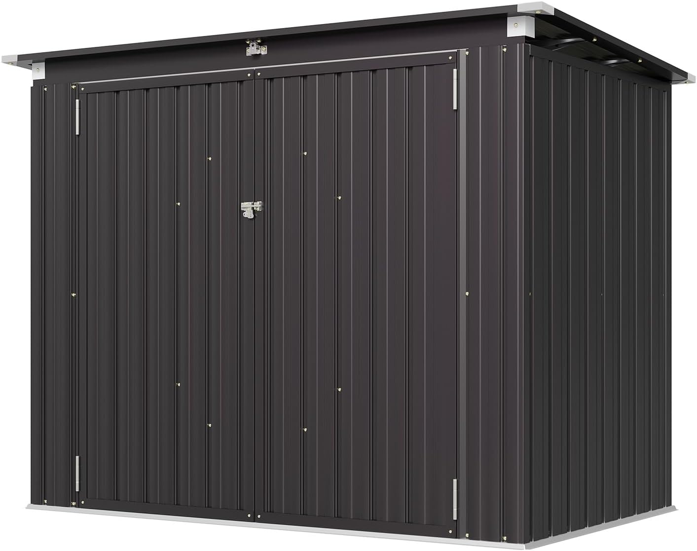 Aoxun 80 CU.FT Outdoor Storage Shed Metal Trash Can Storage with Chain Lid Waterproof Outdoor
