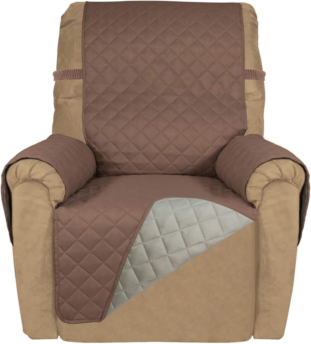 PureFit Reversible Quilted Sofa Cover, Water Resistant Slipcover Furniture Protector, Washable