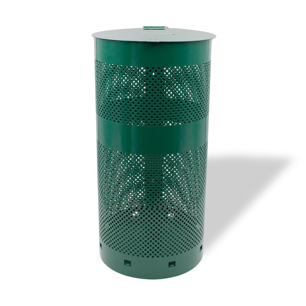 ZERO WASTE USA - The Sentry® Waste Can Gloss Green - 100% Rust-Free, Powder-Coated
