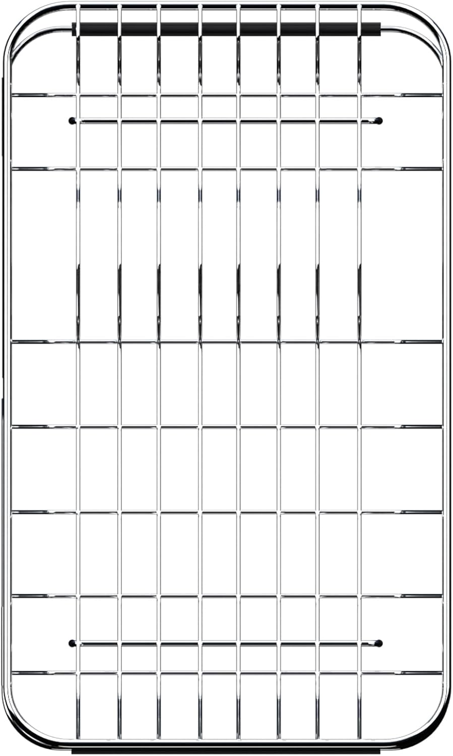 Stainless Steel Dish Drying Rack(15"L x 8.3"W x 4.2"D), Expandable Fruit & Vegetable Drain Rack