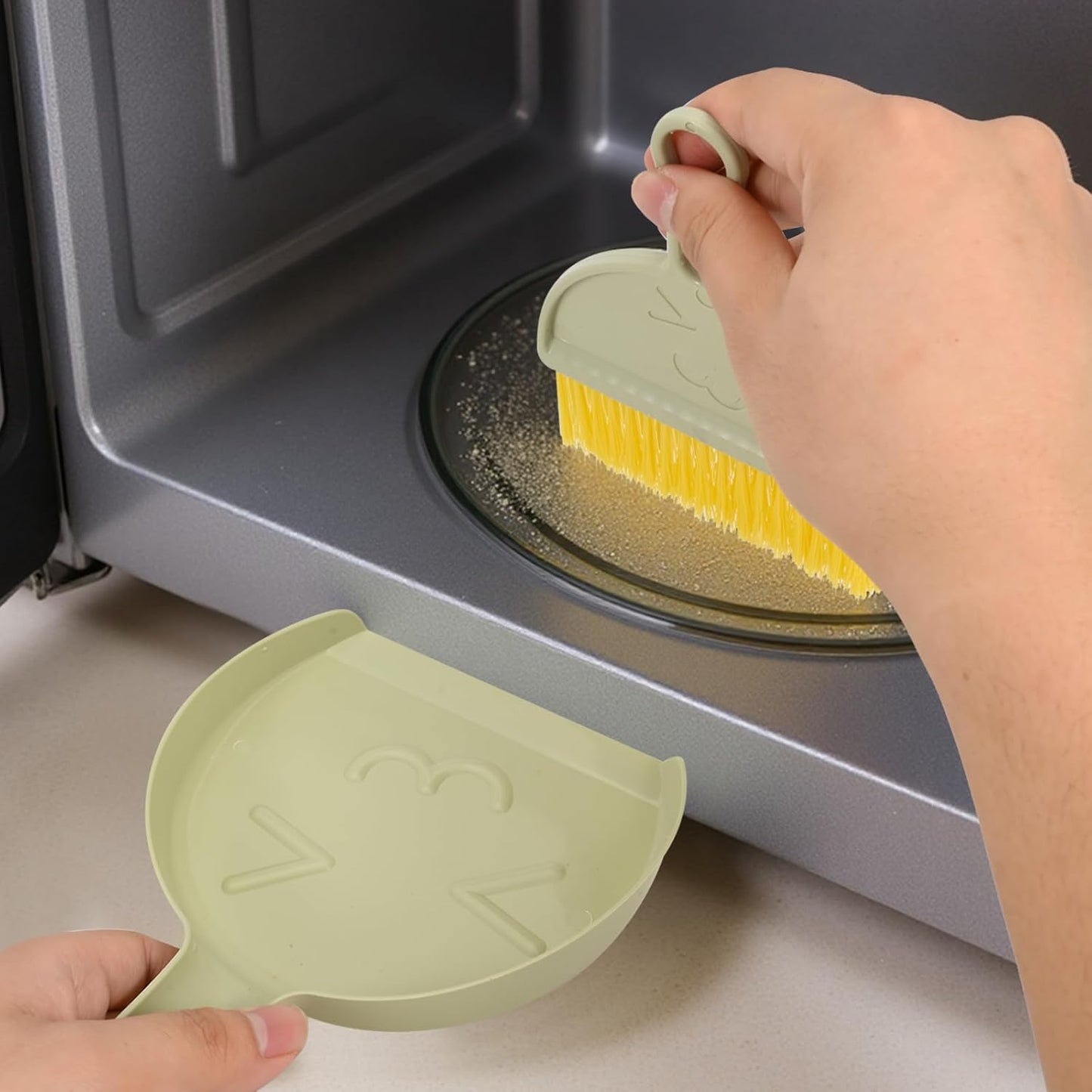 Small Broom and Dustpan Set,mini Compact Portable, for Home, Sofas, Kitchen countertops, Storage