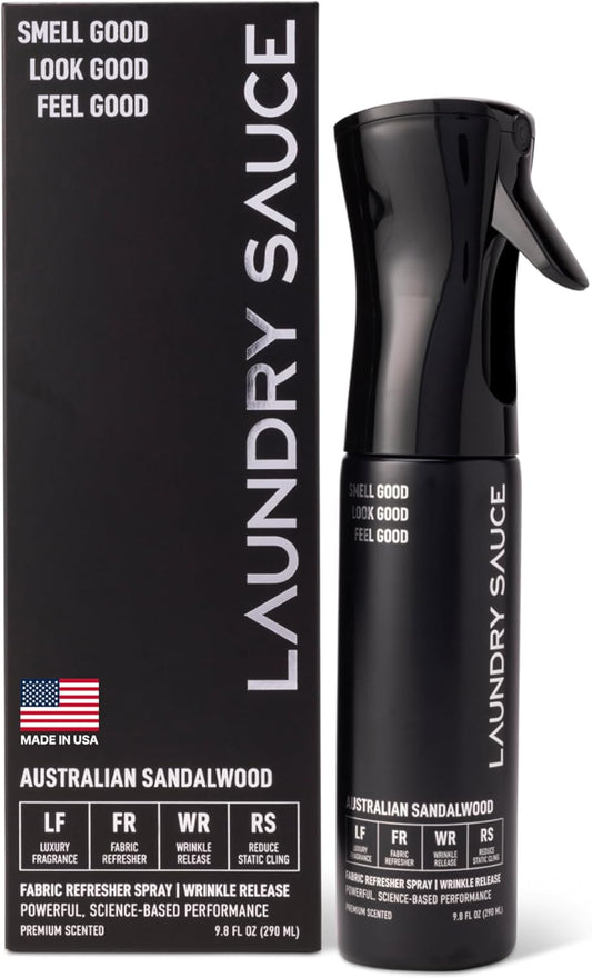 Laundry Sauce Fabric Refresher Spray Australian Sandalwood, Odor-Fighting Fabric Refresher
