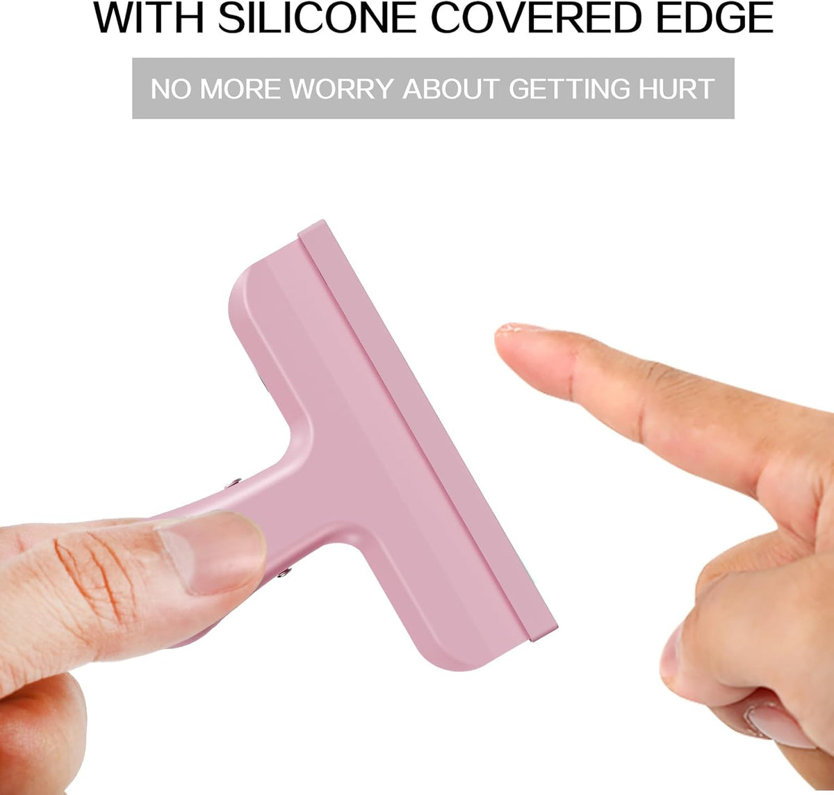 HOUSE AGAIN 12 Pack Stainless Steel Chip Bag Clips Covered with Silicone - NO More Sharp Edges