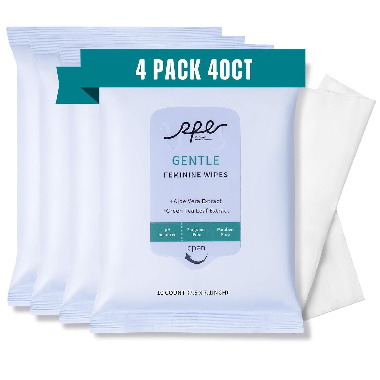 Large Feminine Wipes for Women, pH Balanced Soft Gentle Soothing Unscented Flushable Personal