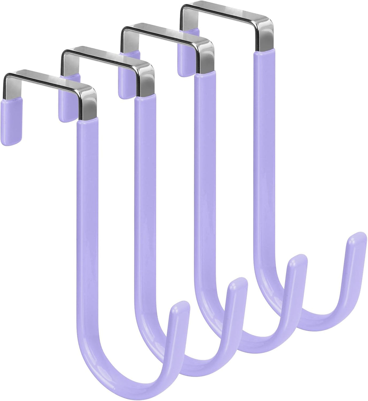 FYY Over The Door Hooks, 4 Pack Door Hangers Hooks with Rubber Prevent Scratches Heavy Duty