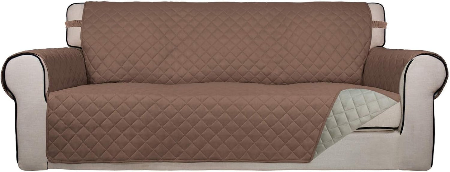 PureFit Reversible Quilted Sofa Cover, Water Resistant Slipcover Furniture Protector, Washable