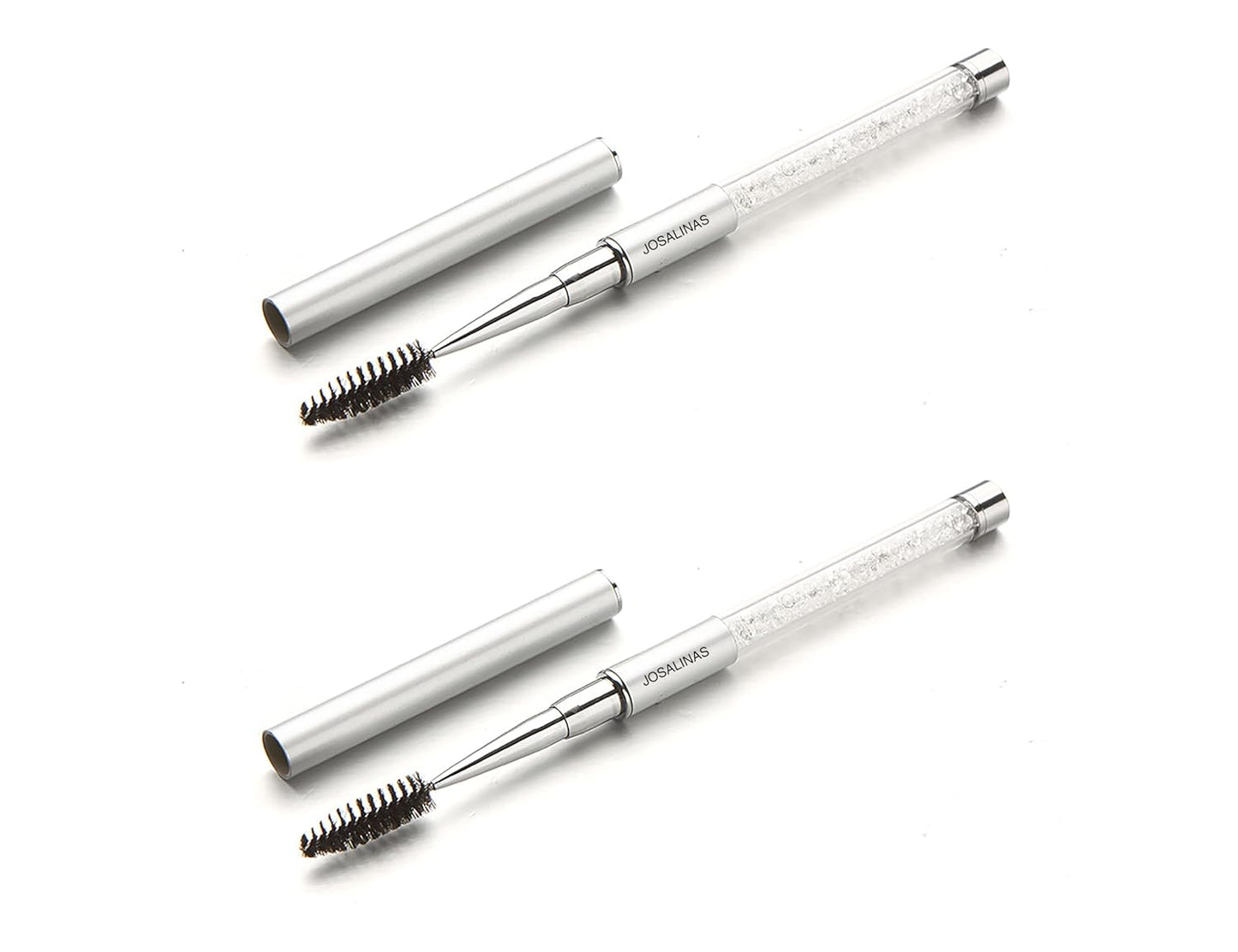 2PCS Mascara Brushes Eyebrow Eyelash Brushes Mascara Wands Spooly Applicators Eye Brushes Portable