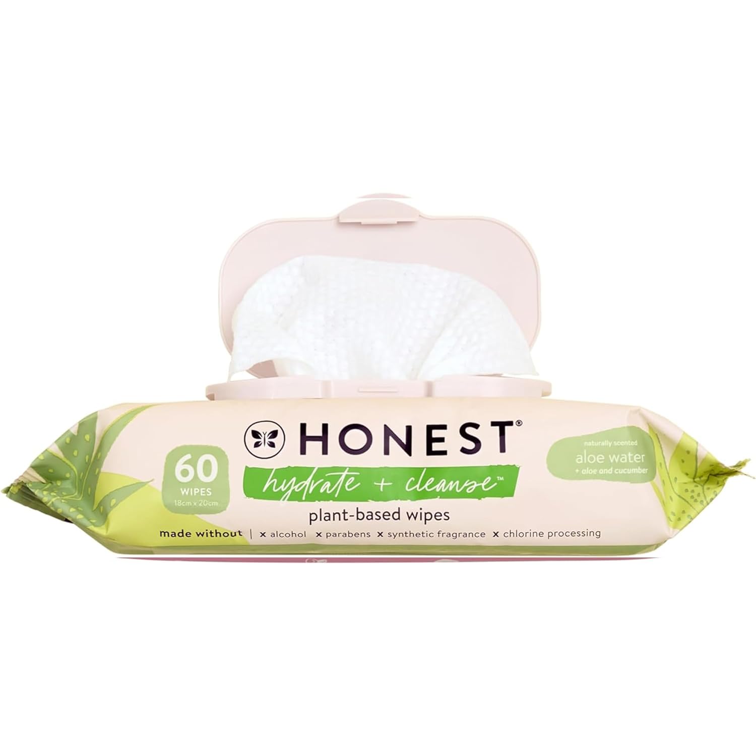 The Honest Company Hydrate and Cleanse Naturally Scented Wipes Cleansing Multi-Tasking Wipes 99%