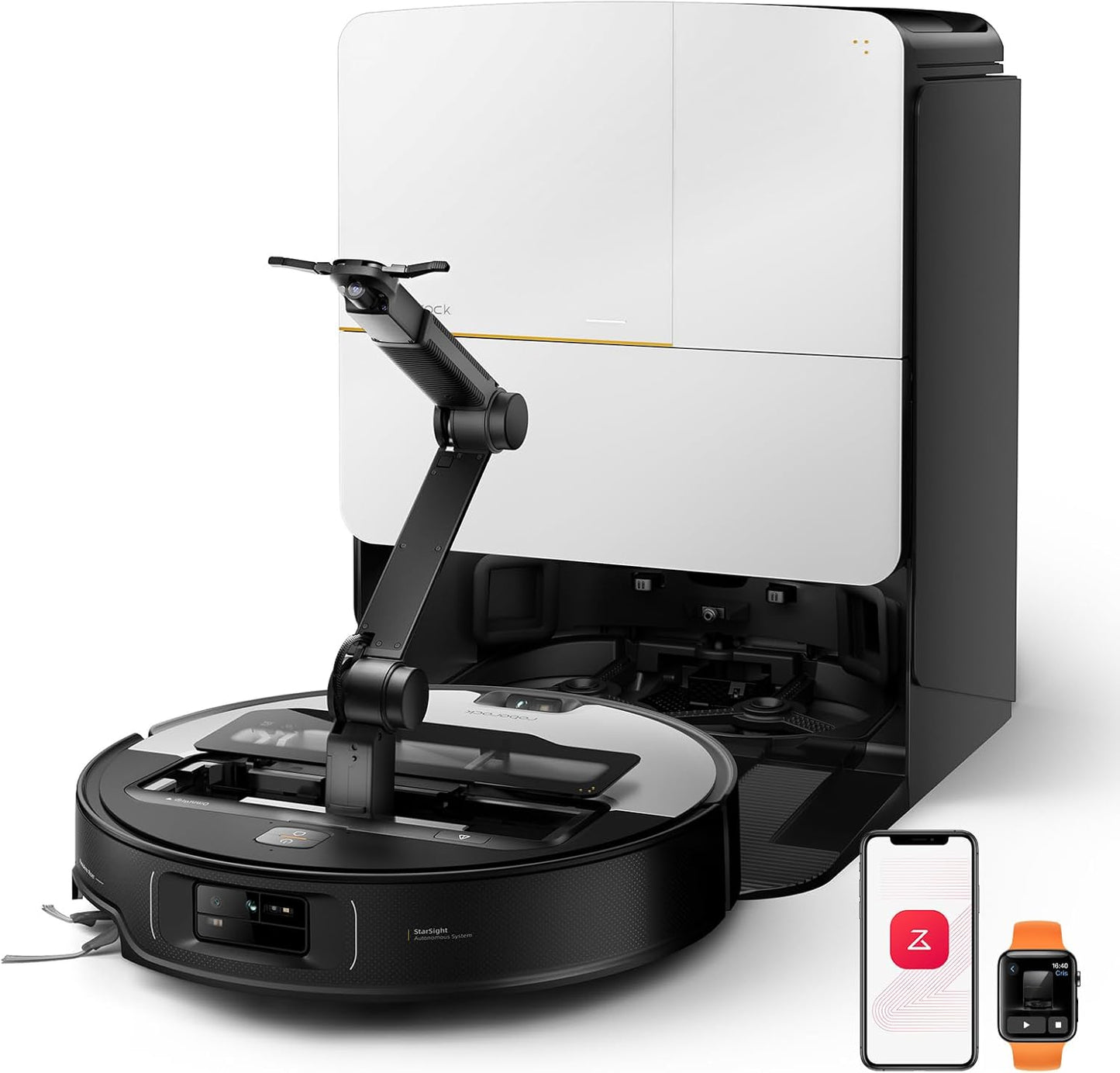 roborock Saros Z70 Robot Vacuum and Mop, OmniGrip Arm, AI-Powered, 22,000Pa Suction, 3.14’’ Ultra