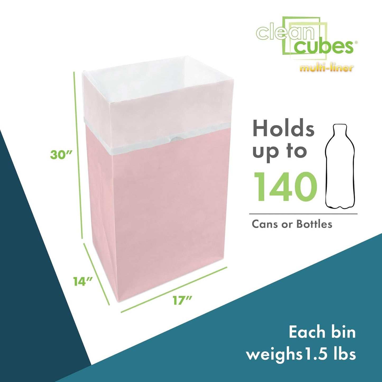30 Gallon Disposable Pop-Up Trash Cans (3-Pack, Multi-Liner) with Fitted Bags – Foldable Garbage &