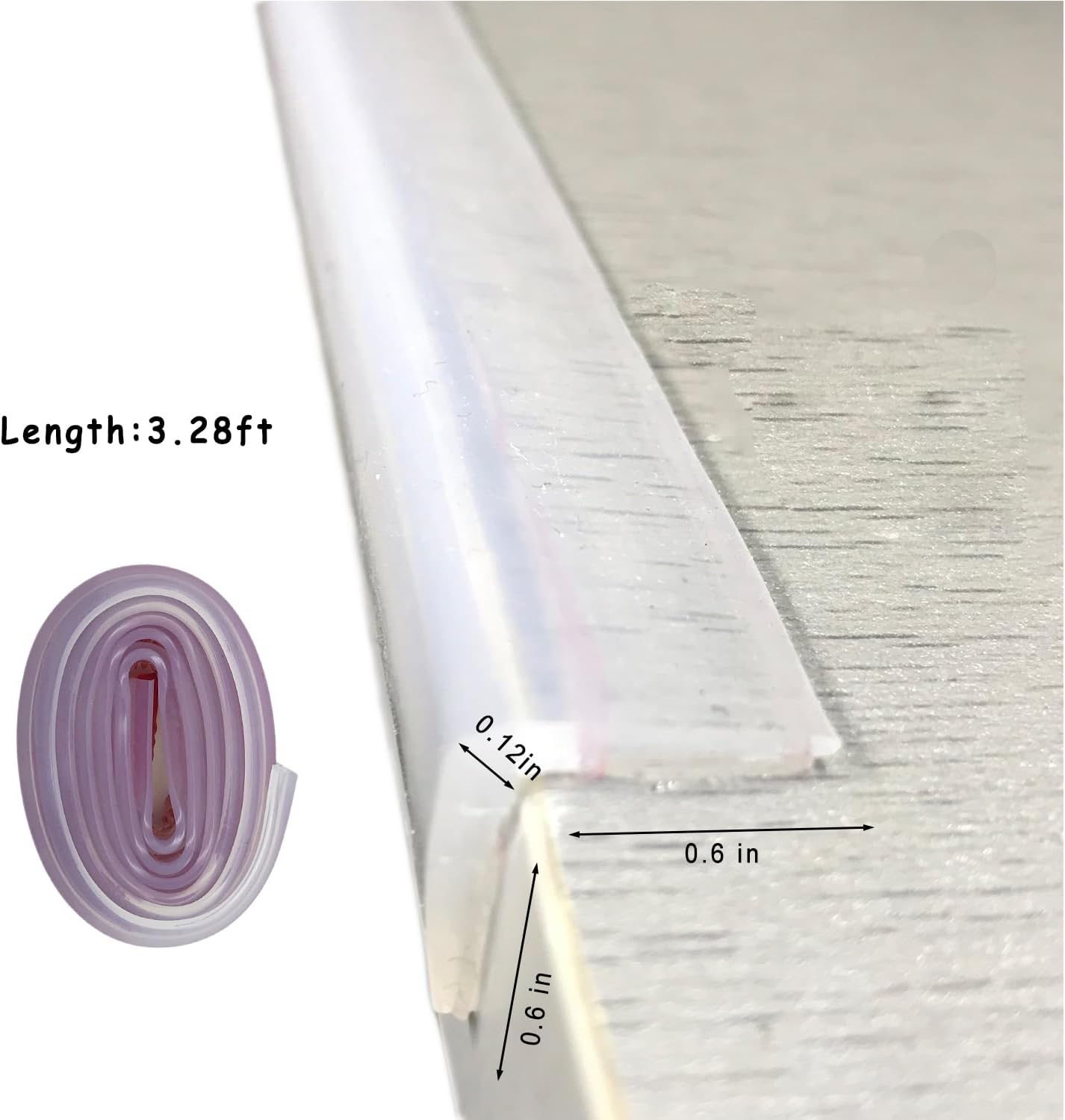 Edge Protector 100% Silicone, Baby Proofing Clear Table Corners Guards, Pre-Taped Adhesive Soft for