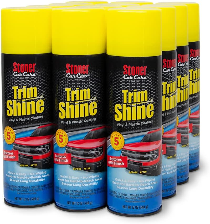 Stoner Car Care 91034-12PK Trim Shine – Vinyl and Plastic Protectant for Interior and Exterior