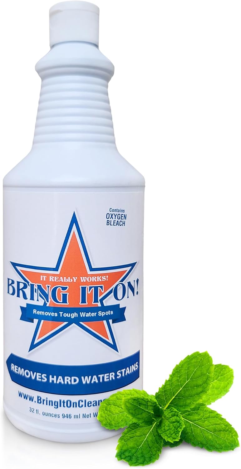 BRING IT ON! CLEANER Hard Water Stain Remover - Soap Scum, Calcium, Lime Scale, Remover for Shower