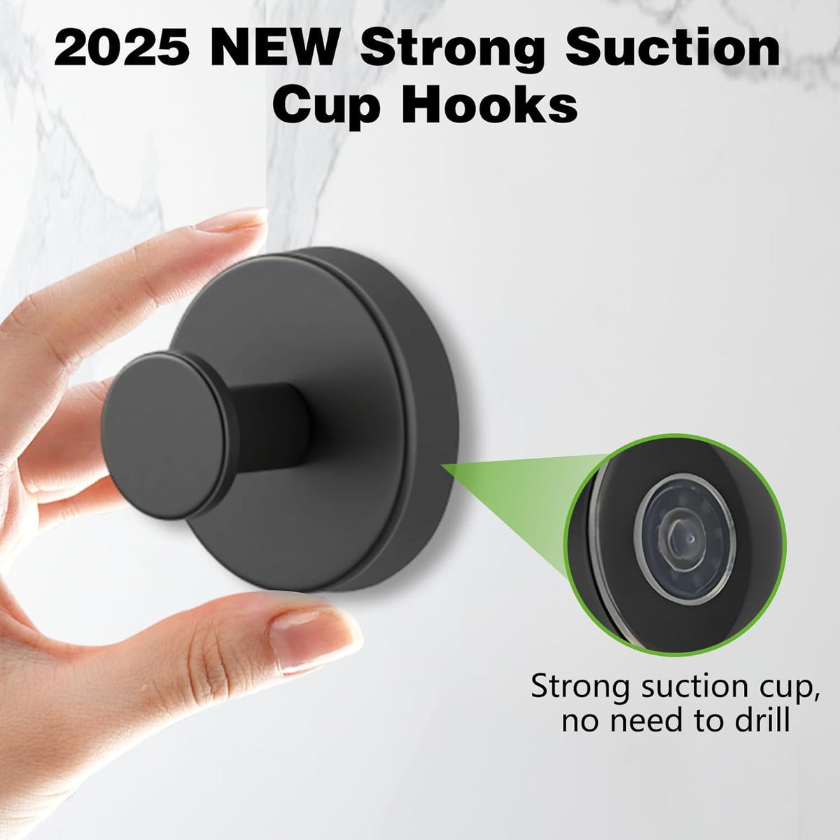 Suction Cup Hooks for Wreaths on Glass, No-Drill Suction Cup Hooks, Wreath Hangers for Front Doors