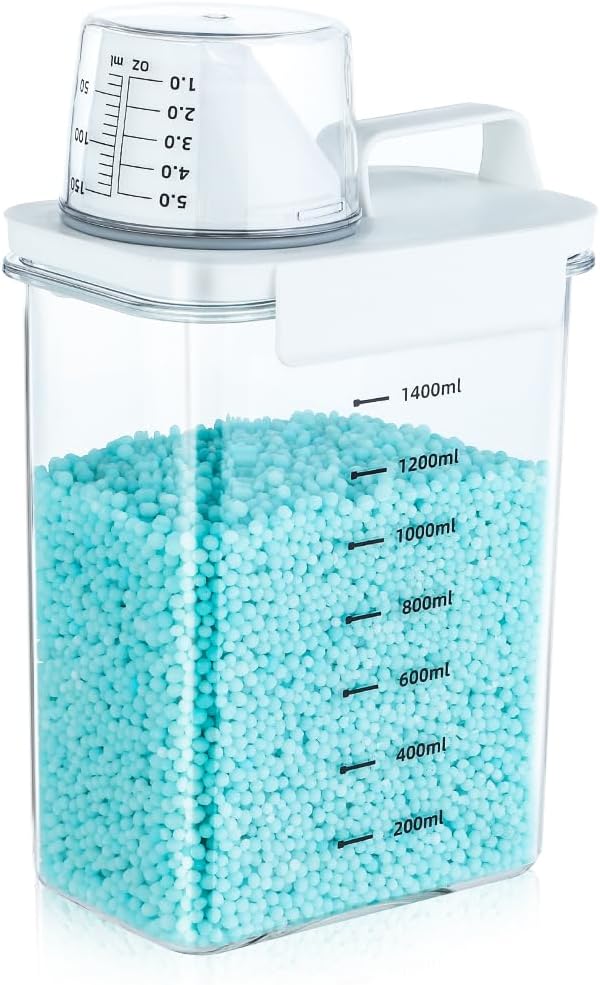 Tokokimo Laundry Detergent Dispenser - Powder Container & Scent Booster Beads Dispenser for Laundry