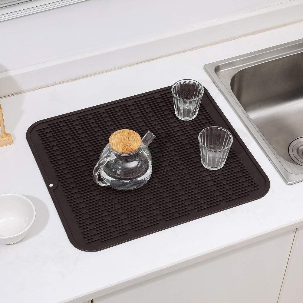 Silicone Dish Drying Mat for Multiple Usage,Easy clean,Eco-friendly,Heat-resistant Silicone Mat for