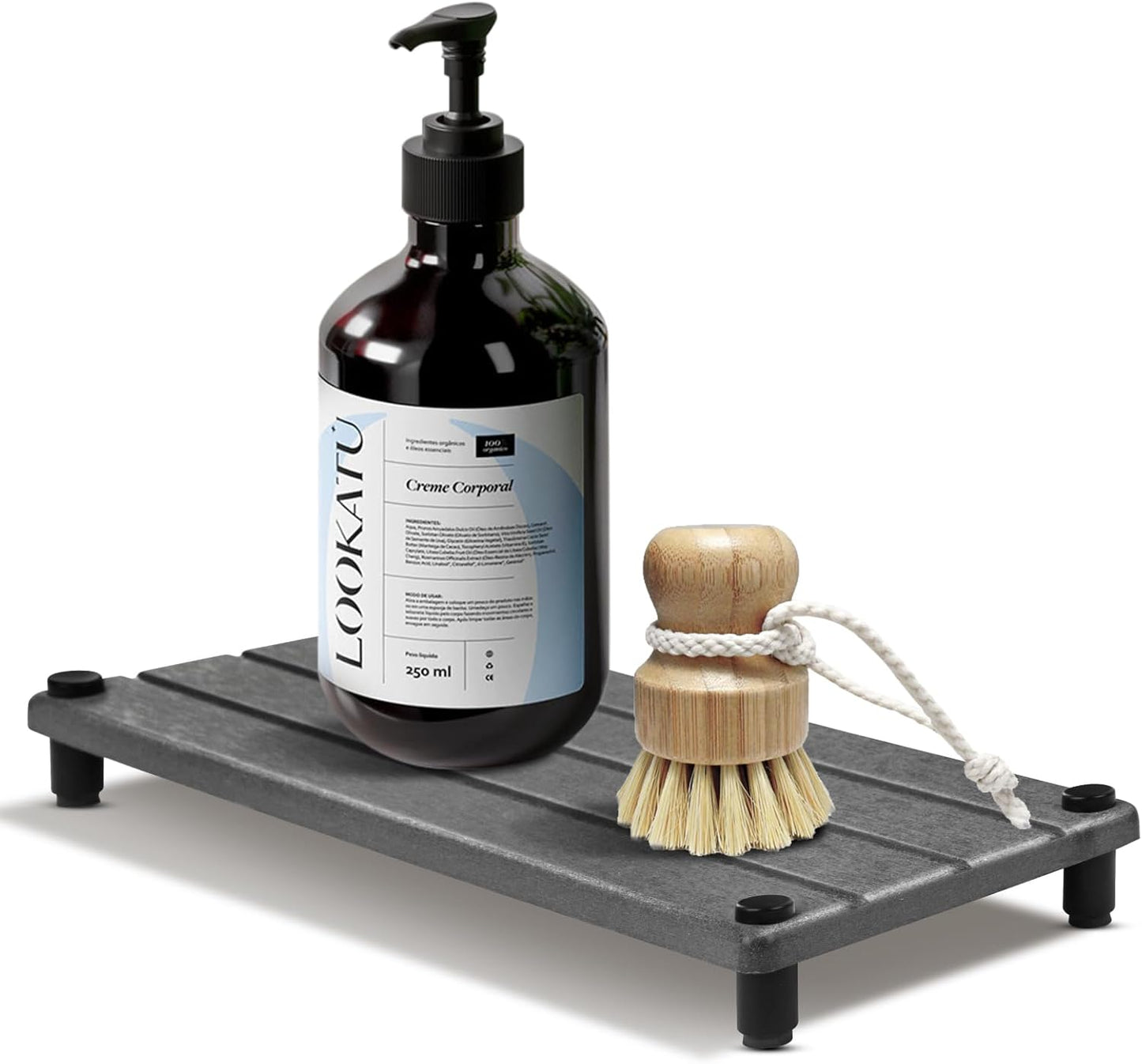 Water Absorbing Stone Tray, Fast Drying Sink Tray for Bathroom & Kitchen Counter, Diatomite