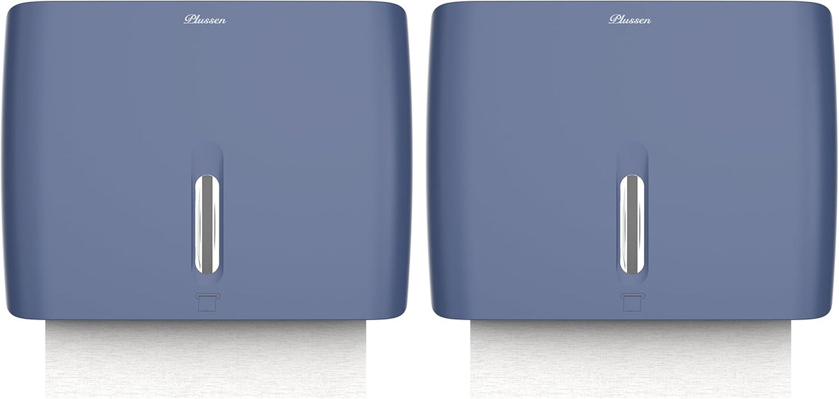 Commercial Paper Towel Dispenser Wall Mount Blue Pack of 2 Fits Multifold Paper Towels for Bathroom