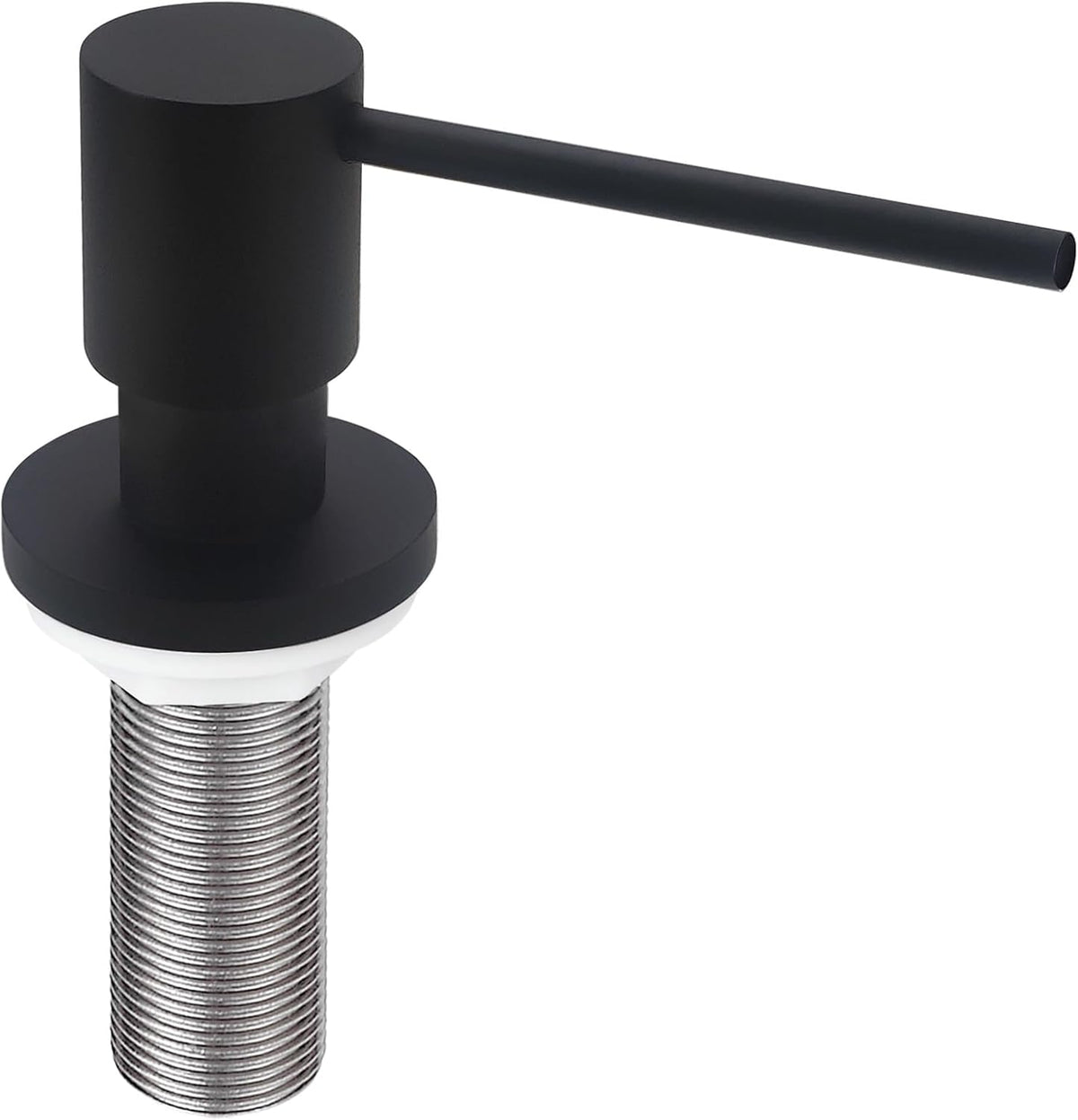 Matte Black All Brass Soap Dispenser for Kitchen Sink Countertop Sink Soap Dispenser 17 OZ Bottle