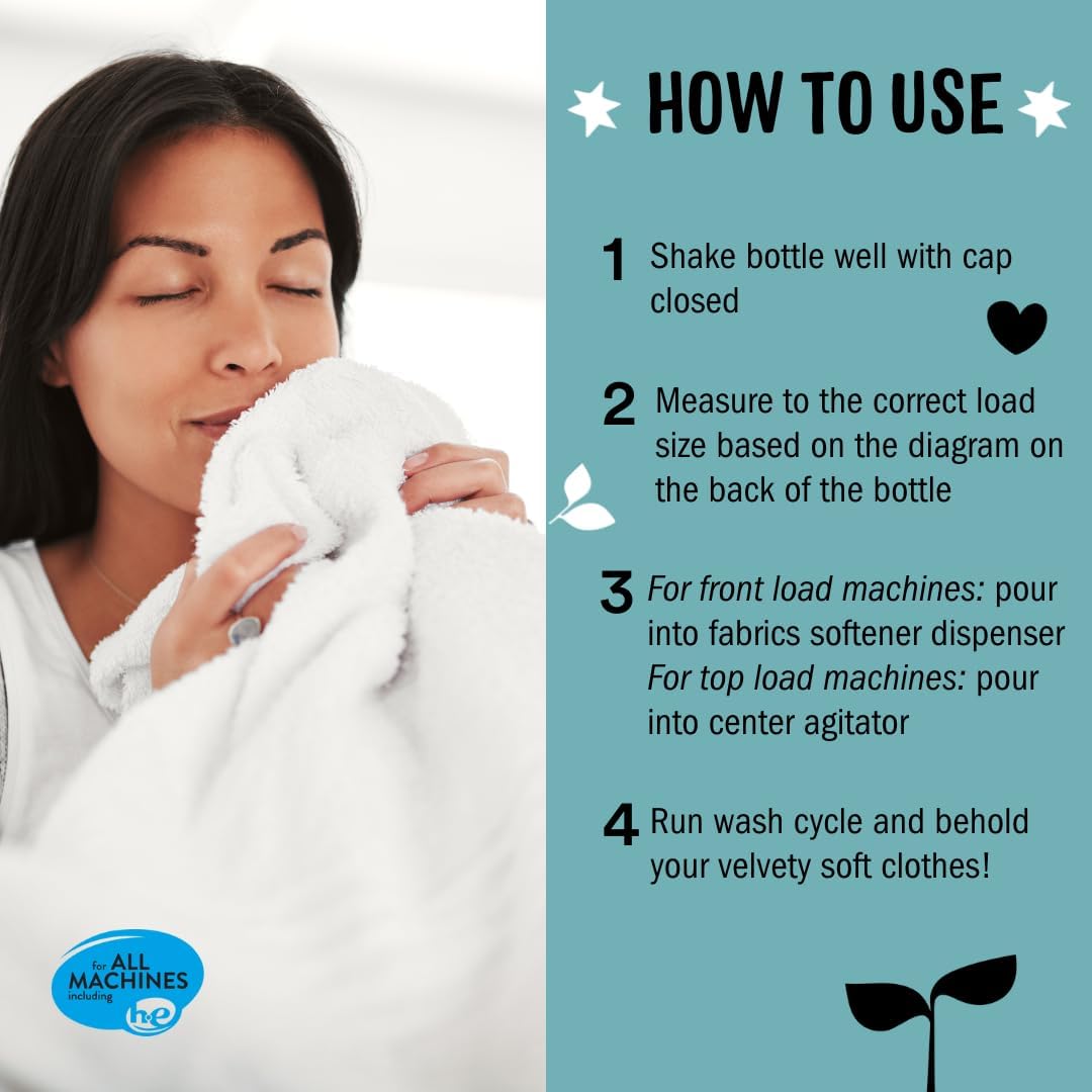 Molly’s Suds Fabric Softener Liquid for Sensitive Skin | Vinegar-Powered, Infused with Essential