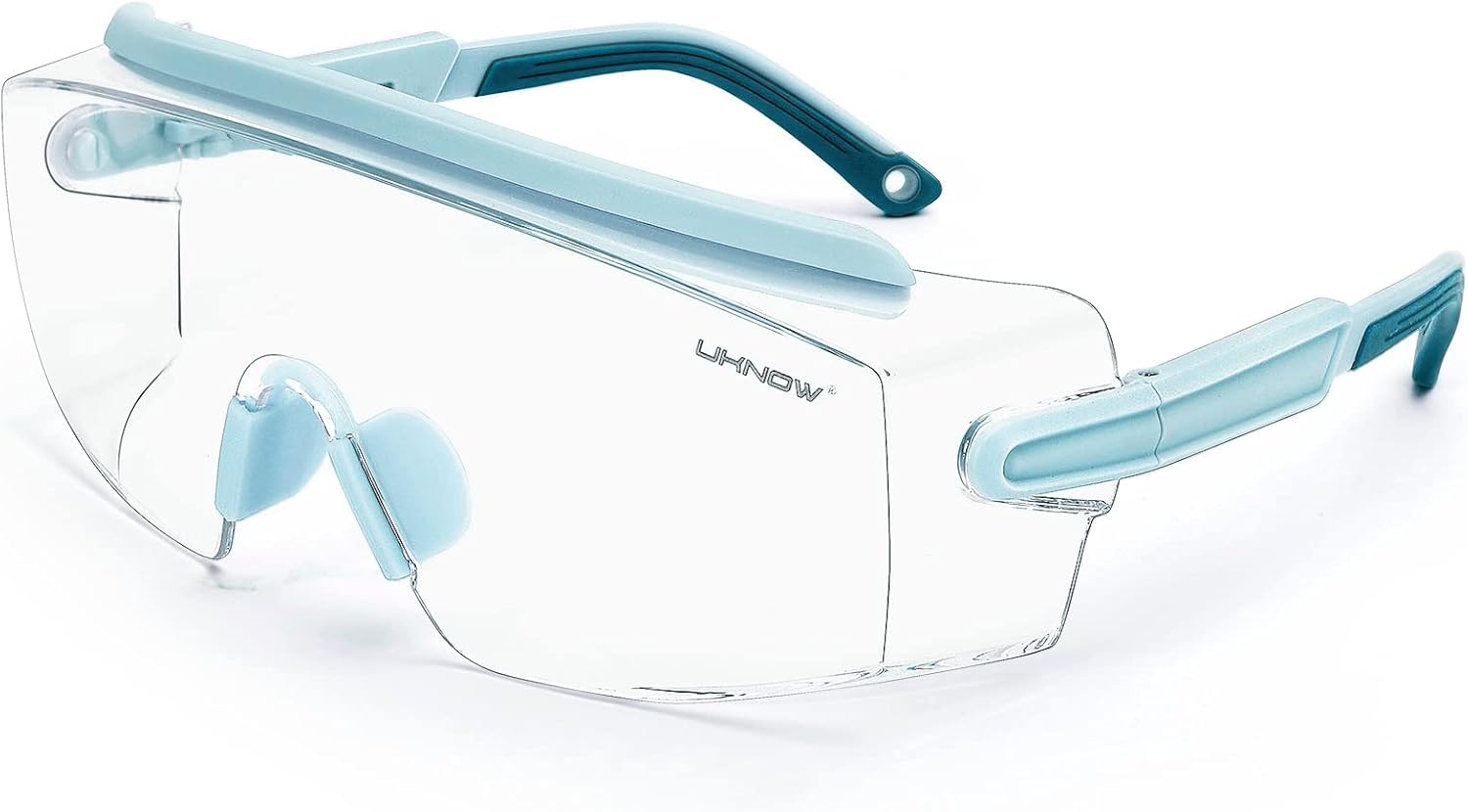UKNOW Safety Goggles Over Glasses, Safety Glasses Anti Fog Wraparound Eye Protection, Protective