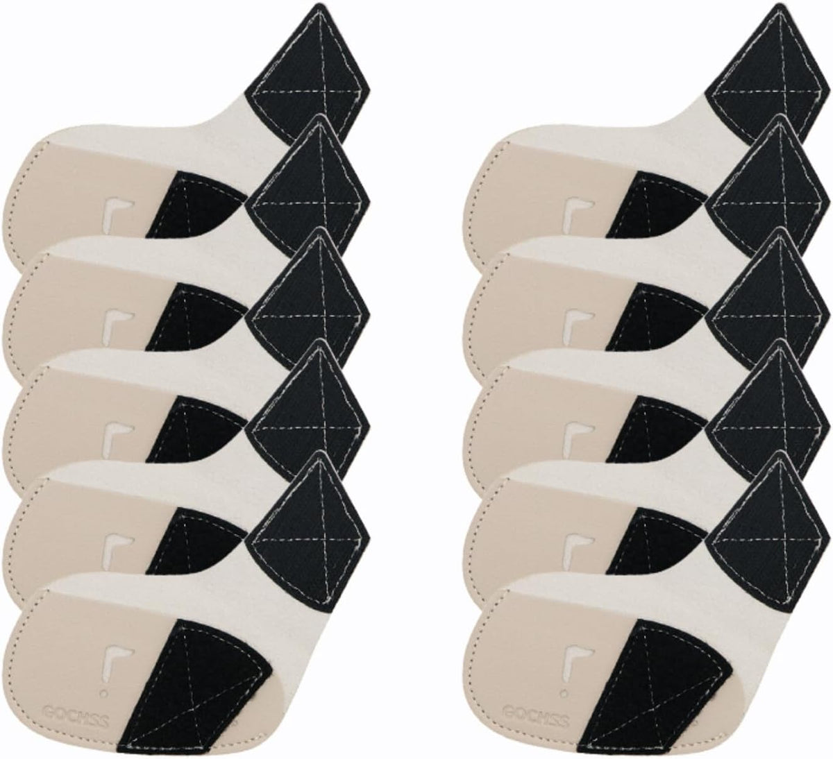 I Golf Iron Headcovers 10pcs PU Fit Both Right-Handed Clubs Golf Club Protector for Titleist