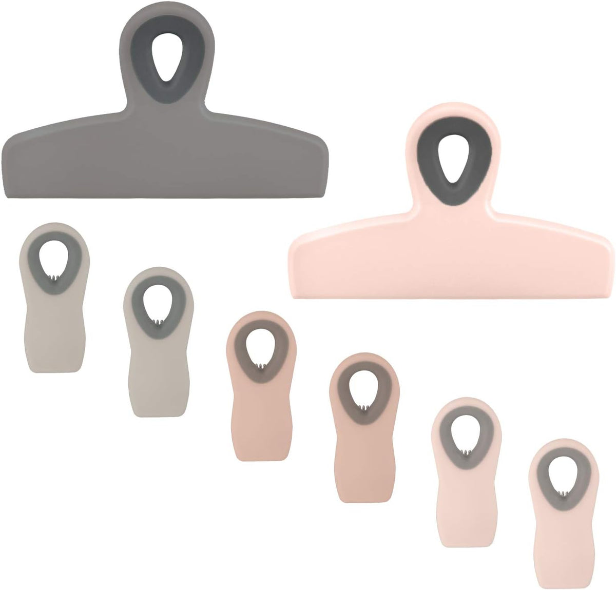 COOK WITH COLOR Bag Clips - Heavy Duty Chip Clip and Refrigerator Magnet Clips for Food Storage