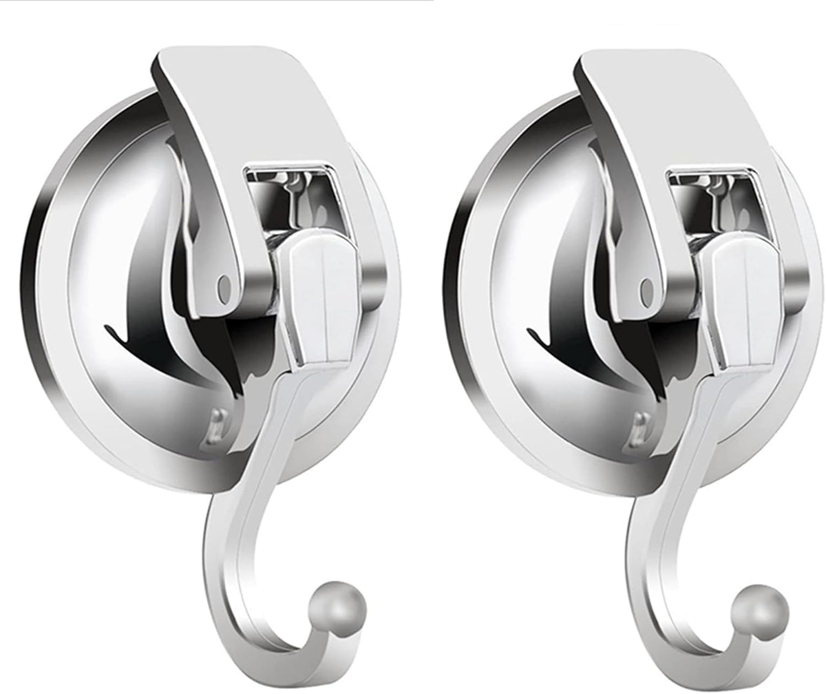 Suction Cup Hooks for Shower, Bathroom, Kitchen, Glass Door, Mirror, Tile – Loofah, Towel, Coat