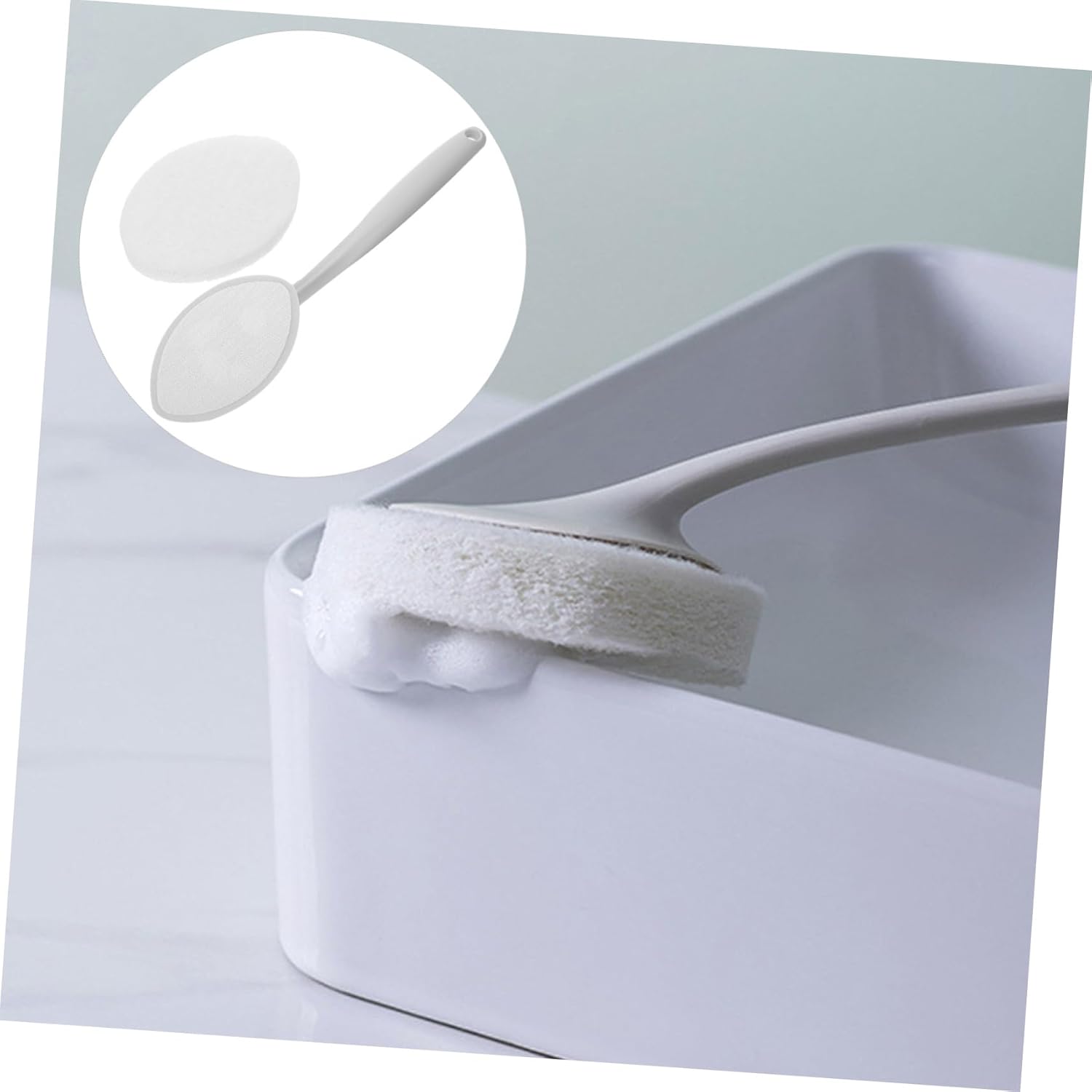 Sponge Brush Cleaning Tool for Bathroom Kitchen Durable Descaling Scrubber Lightweight Portable