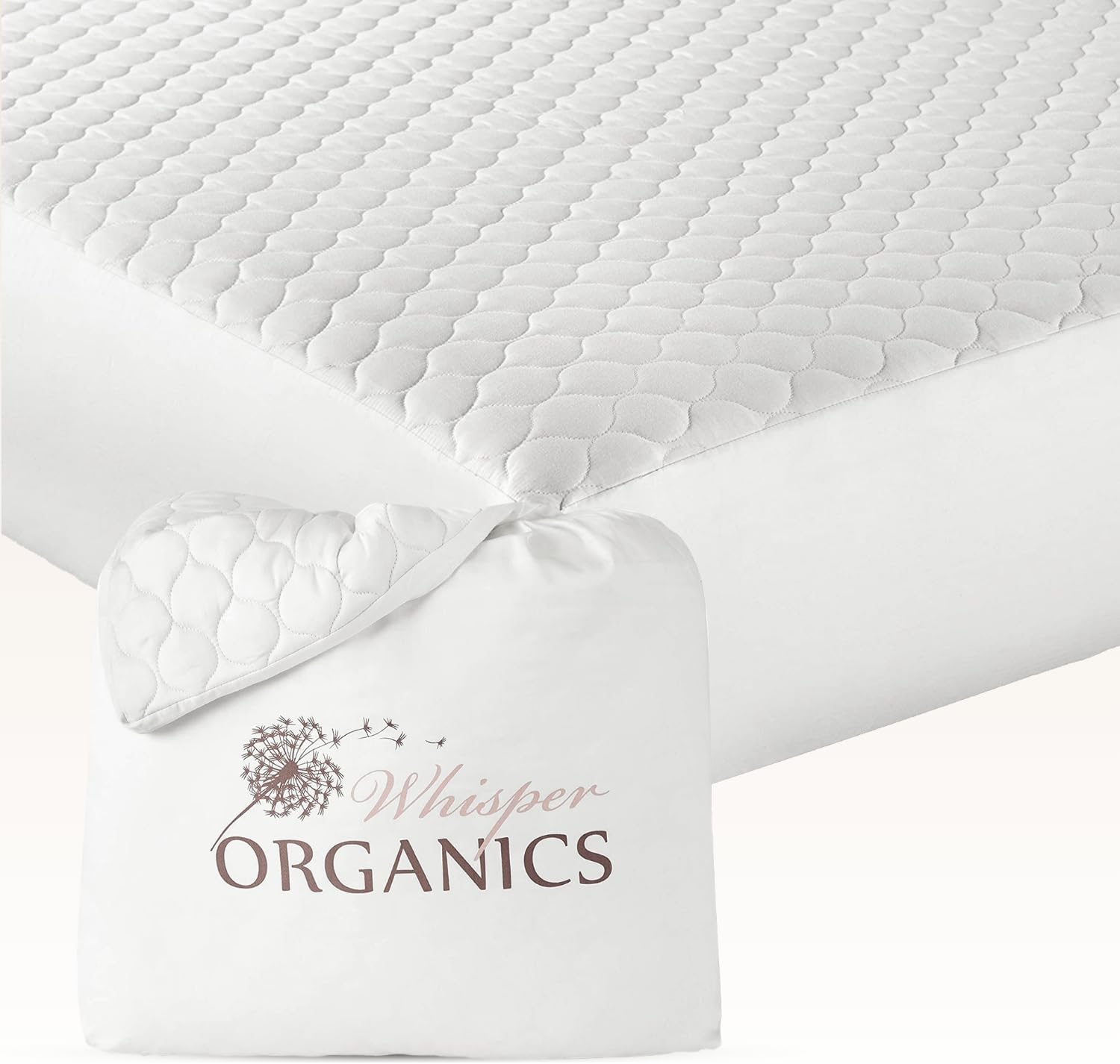 100% Cotton Organic Mattress Pad - Breathable & Cooling Mattress Protector Queen Size - Premium