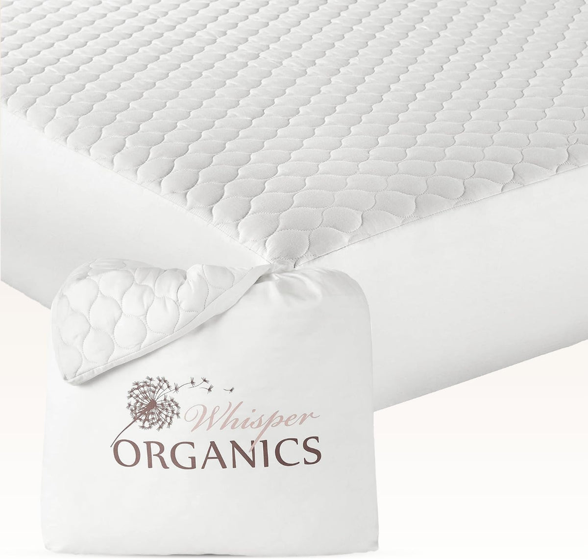 100% Cotton Organic Mattress Pad - Breathable & Cooling Mattress Protector Full Size - Premium