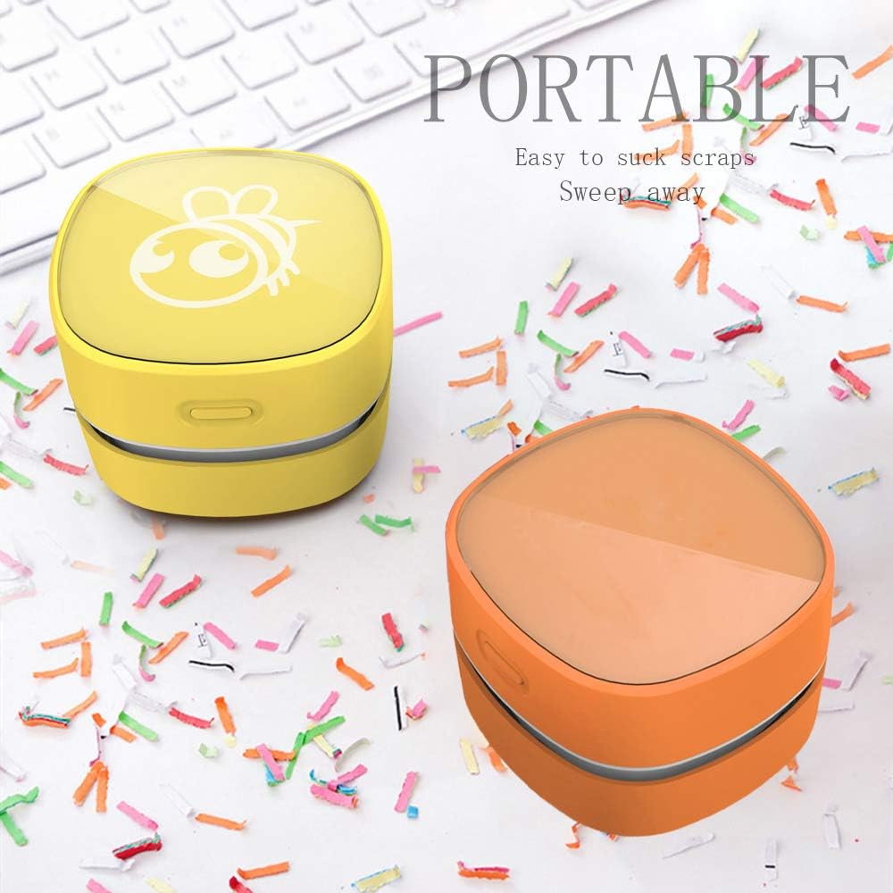ODISTAR Desktop Vacuum Cleaner,Mini Table dust Sweeper Energy Saving with auto Power-Off
