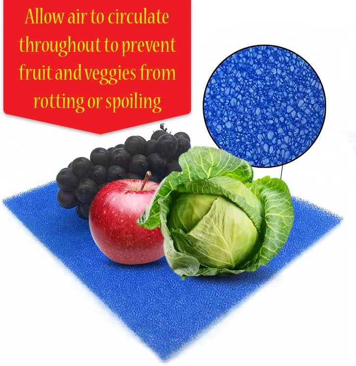 Dualplex® Fruit & Veggie Life Extender Liner for Fridge Refrigerator Drawers, 12x15 Inches (4 Pack)