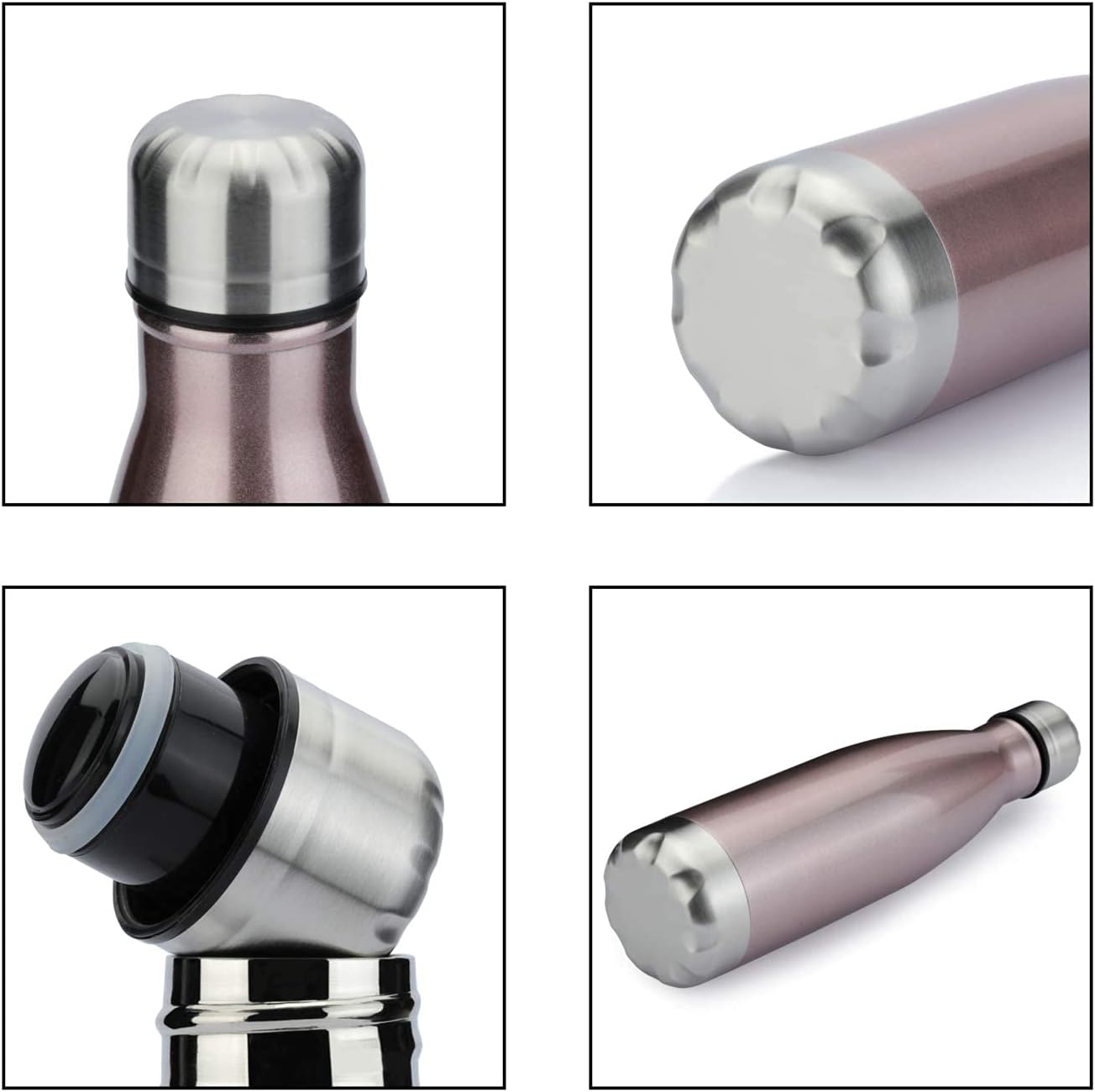 MEWAY 17oz Sport Water Bottle 12 Pack Vacuum Insulated Stainless Steel Leak-Proof Double Wall Cola