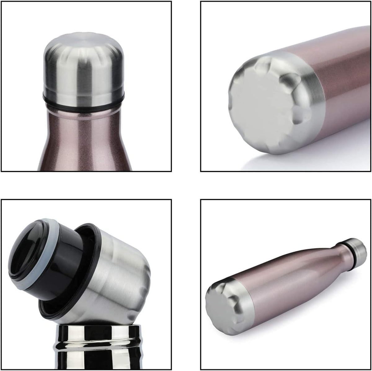 MEWAY 17oz Sport Water Bottle 12 Pack Vacuum Insulated Stainless Steel Leak-Proof Double Wall Cola