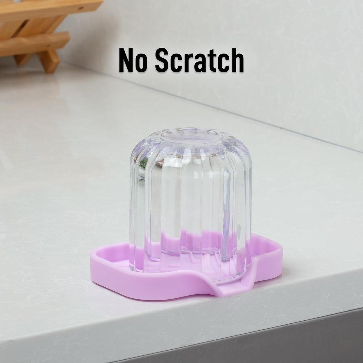 Zulay Small Silicone Sponge Holder (4.9x3.3”) – Space-Saving Sink Organizer Tray for Sponge, Soap