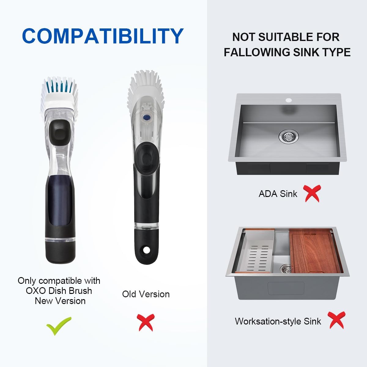 LANMU Dish Wand Holder Compatible with OXO Soap Dispensing Scrub Brush (New Version), Silicone