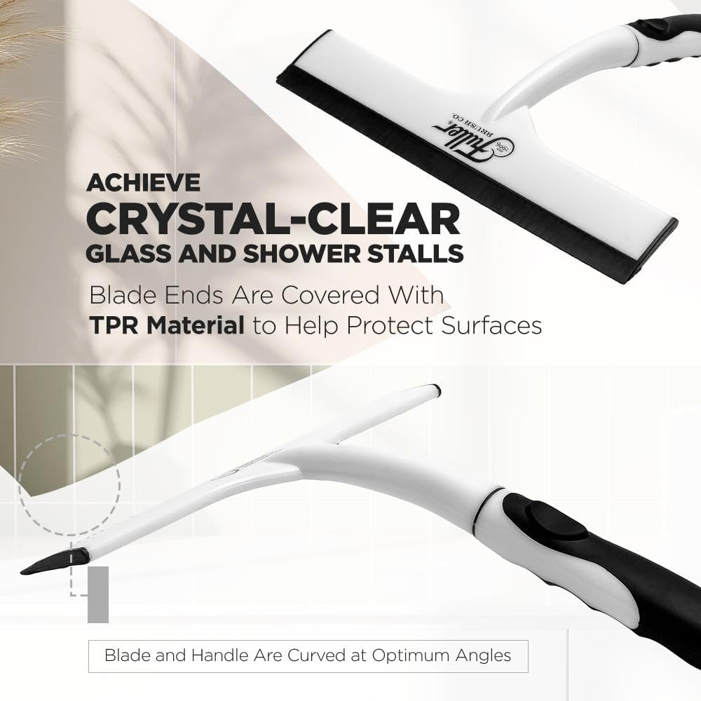 Fuller Brush Easy Grip Handheld Squeegee - for Shower Walls, Doors, Tub Surfaces, Windows, Mirrors