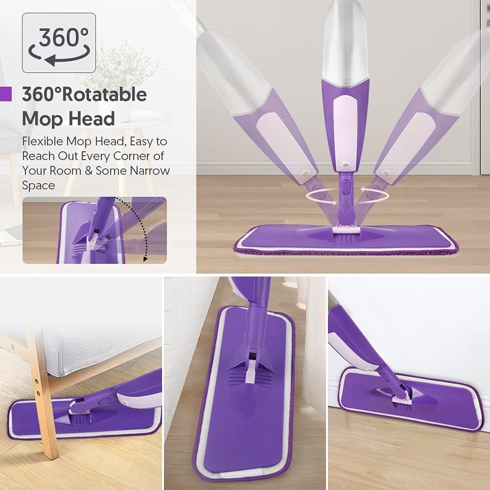 Spray Mop for Floor Cleaning - SEVENMAX Microfiber Floor Mop with 550ML Refillable Bottle 3
