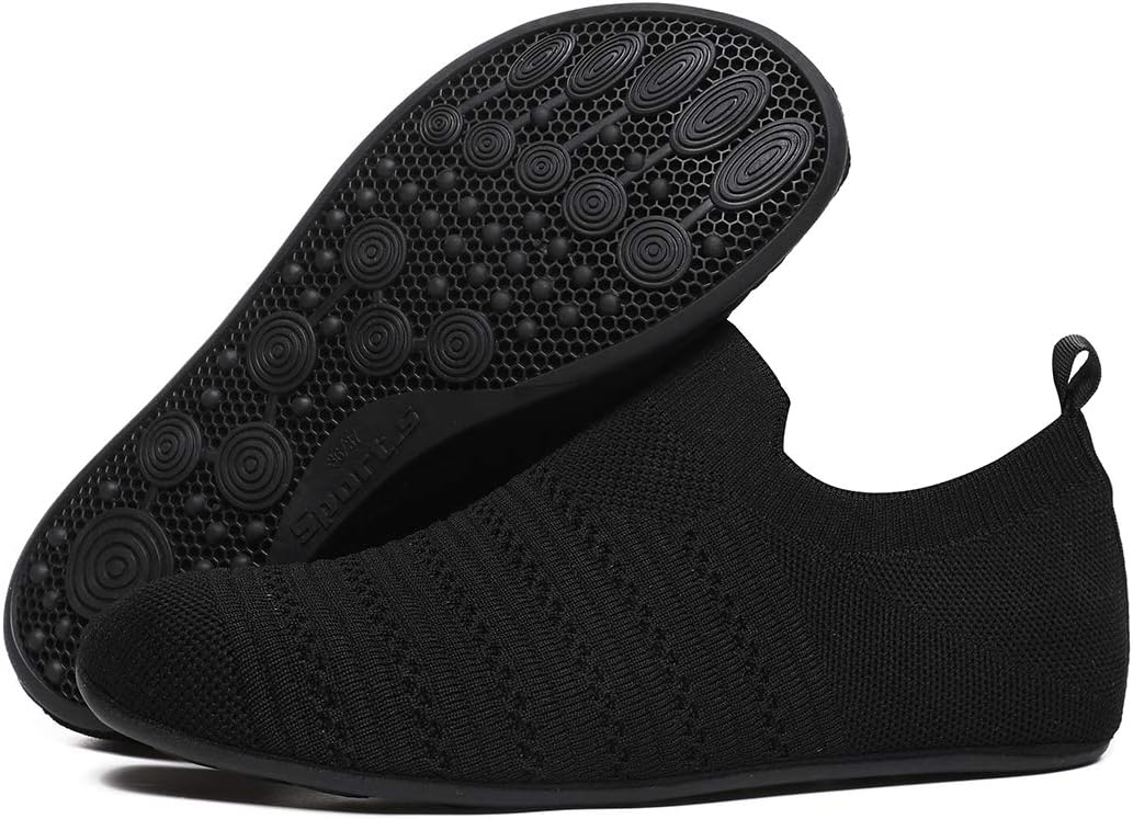 QZKDM Lightweight Slip on Grip Indoor House Slippers Barefoot Non Slip Home Exercise Yoga Shoes for