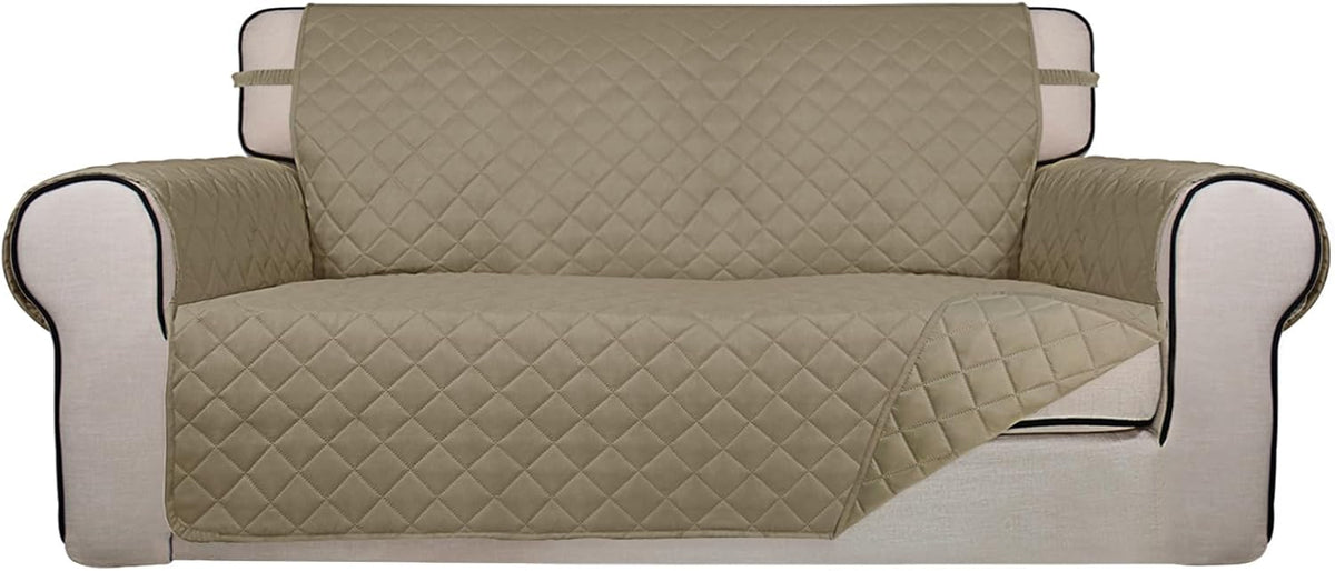 PureFit Reversible Quilted Sofa Cover, Water Resistant Slipcover Furniture Protector, Washable