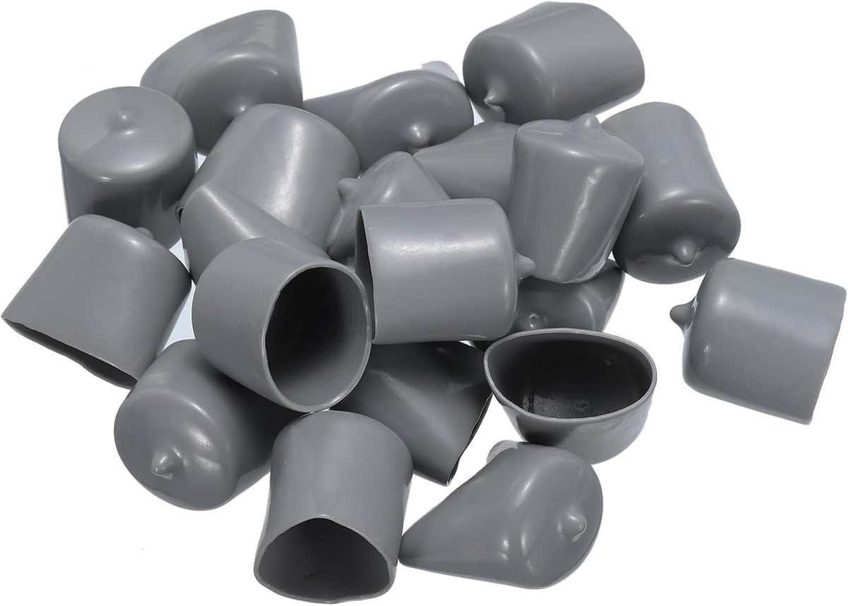 uxcell 20pcs Rubber End Caps 25mm(1") ID Vinyl PVC Round Tube Bolt Cap Cover Screw Thread