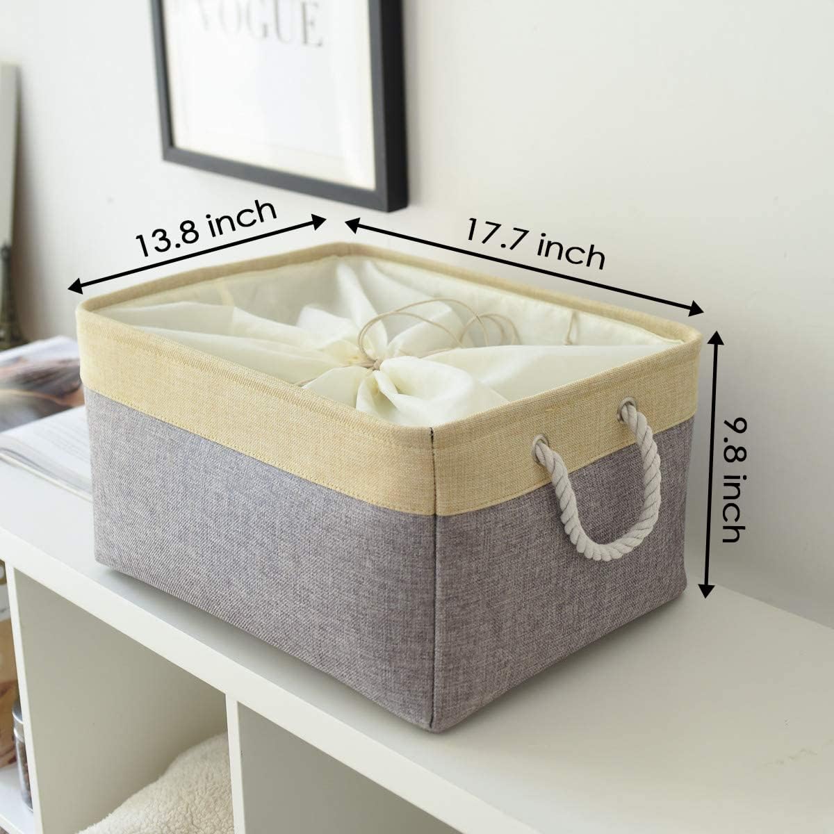TheWarmHome Storage Baskets for Organizing, Extra Large-3Pack, 17.7L×13.8W×9.8H inch Large Sturdy