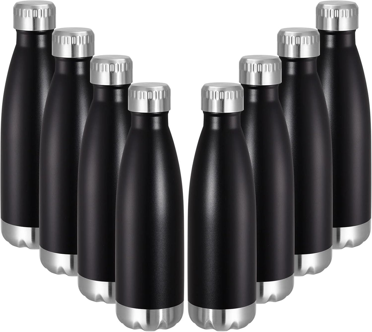 VEGOND 17oz Stainless Steel Water Bottles Bulk, Reusable Metal Sports Water Bottle Keeps Drink Hot