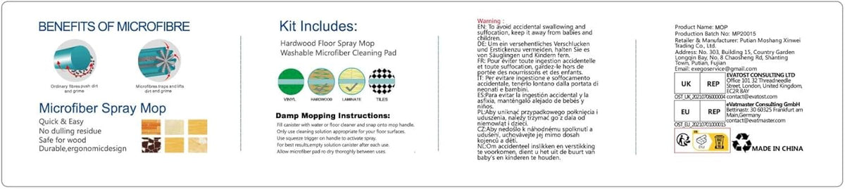 Spray Mop for Hardwood Floors Cleaning: Microfiber Wet Dry Floor Mops with 4 Washable Pads for