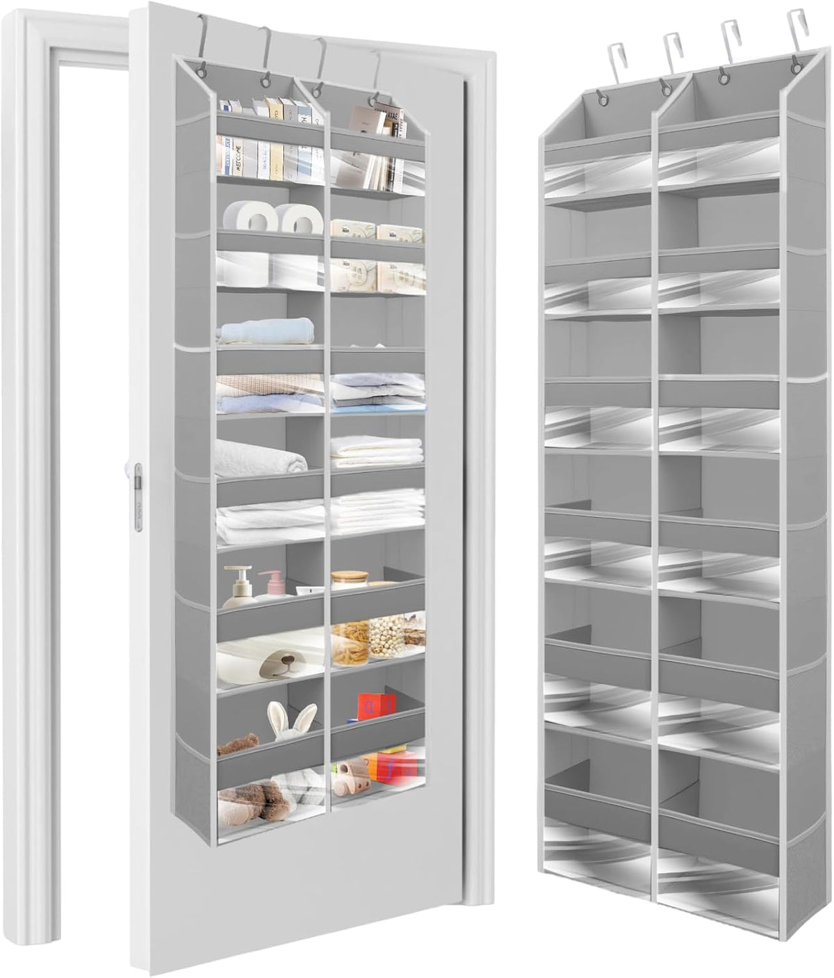 HOMELUX THEORY Heavy Duty Over the Door Organizer - Extra Wide Closet Organizers And Storage