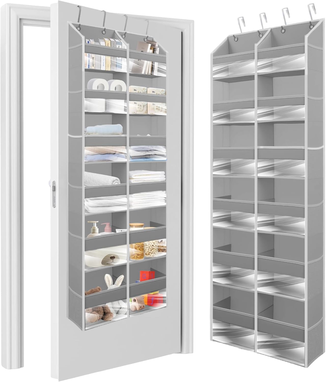 HOMELUX THEORY Heavy Duty Over the Door Organizer - Extra Wide Closet Organizers And Storage