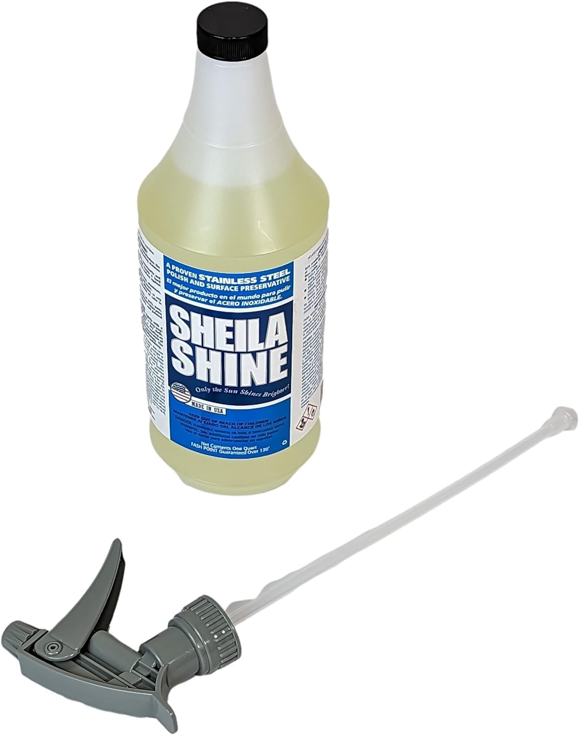 Sheila Shine 32 Oz. Stainless Steel Cleaner and Polish Trigger Spray, Protect Household Kitchen